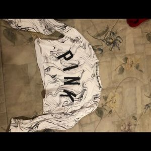 Pink cropped crew neck